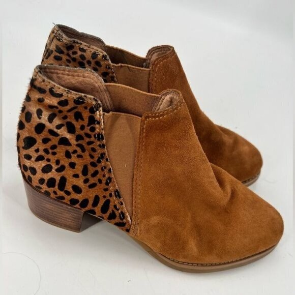 Anthropologie All Black animal print tan boots size 8 - Picture 8 of 9